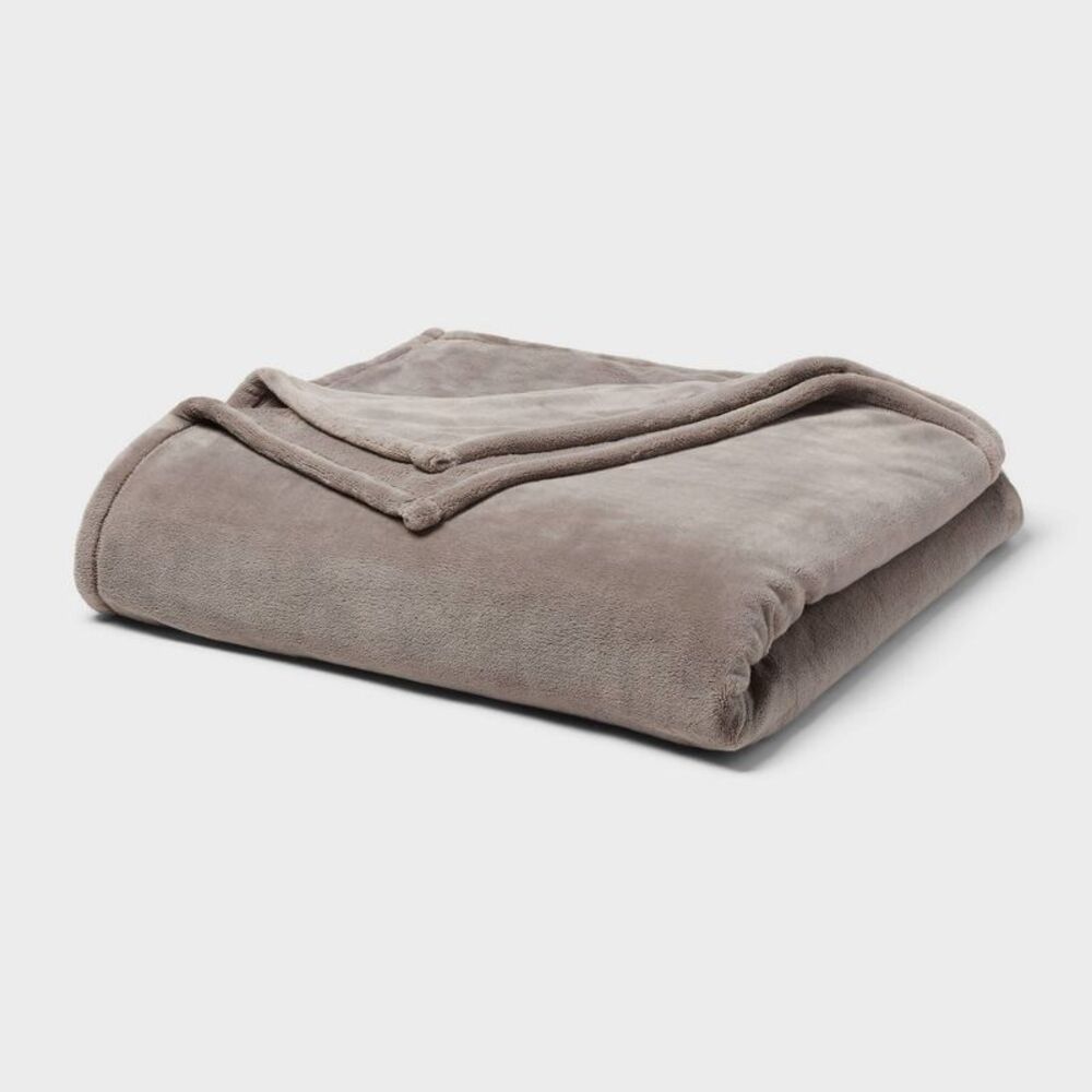 Threshold - Full/Queen Ultra Plush Blanket Gray - Threshold Gray